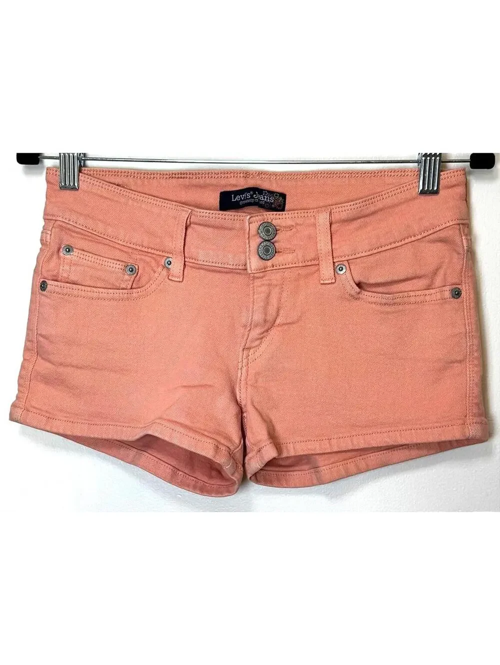 Levi’s - Coral Pink Low-Rise Denim Shorts - Size 5
